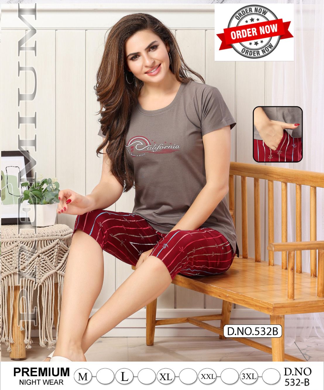 Summer Special Capri Vol Pcs 532 Ladies Short Night Suits Wholesale Shop In Surat

